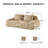 82 Inch Modern Modular Sectional Sofa, Flannelette Fabric, Deep Seating, Buckle Connection, Anti-Slip Design, No Assembly Required, Light Camel-1488511406