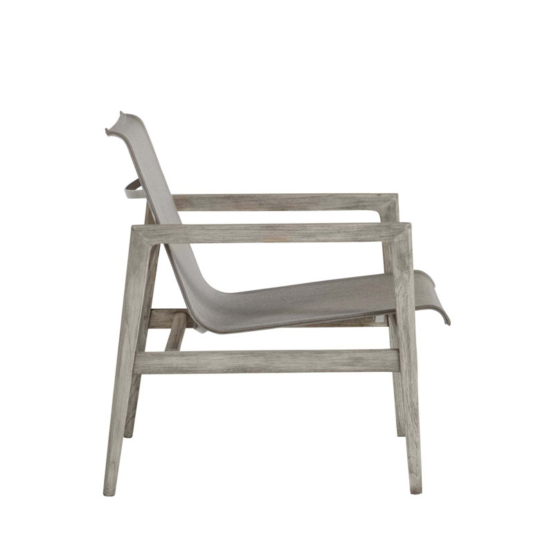 Coast Patio Lounge Chair, Oyster Teak Frame/Gray Sling