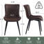 Chaises de salle à manger rembourrées en cuir PU avec chaises à oreilles modernes et pieds en métal-1943470437