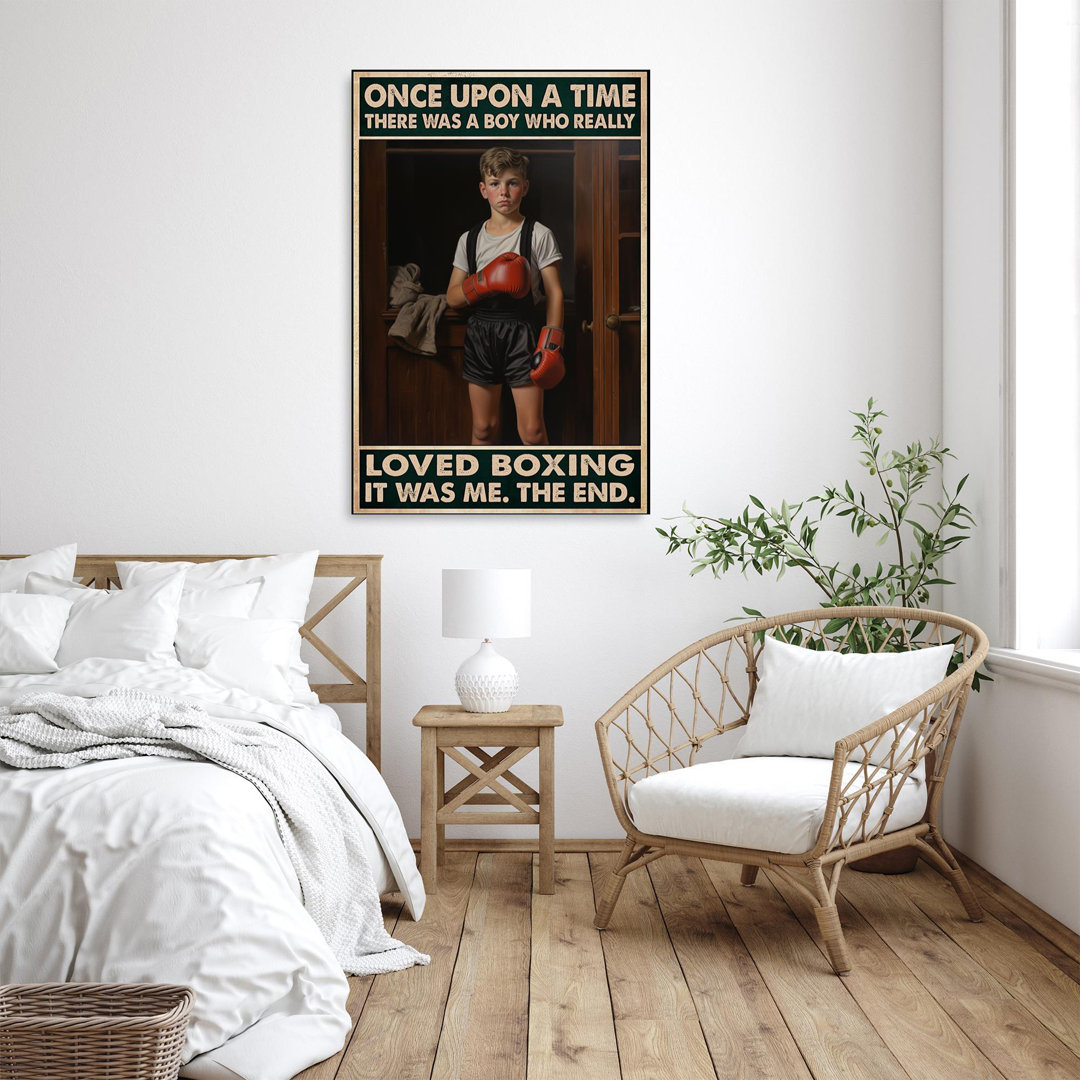 A Boy Who Really Loved Boxing - 1 Piece Rectangle " A Boy Who Really Loved Boxing " East Urban Home 