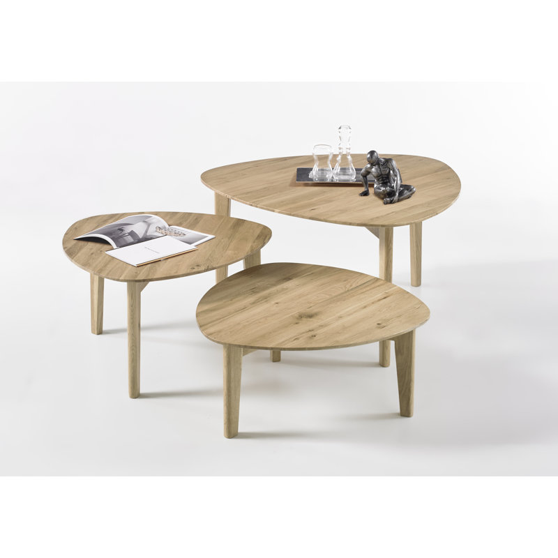 Freya Solid Wood Three Leg Coffee Table