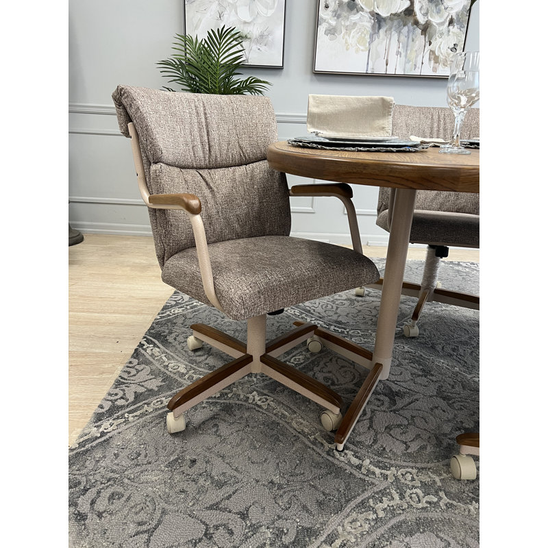 Fauteuil de direction Aicha, Crème, Gris clair