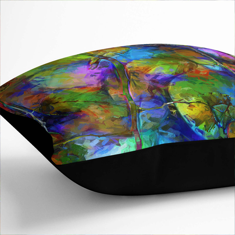 Abstract Square Throw Cushion, Black, 55cm H x 55cm W x 20cm D