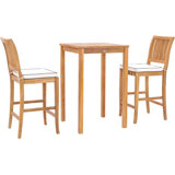 Outdoor 3 - Piece Teak with Cushions