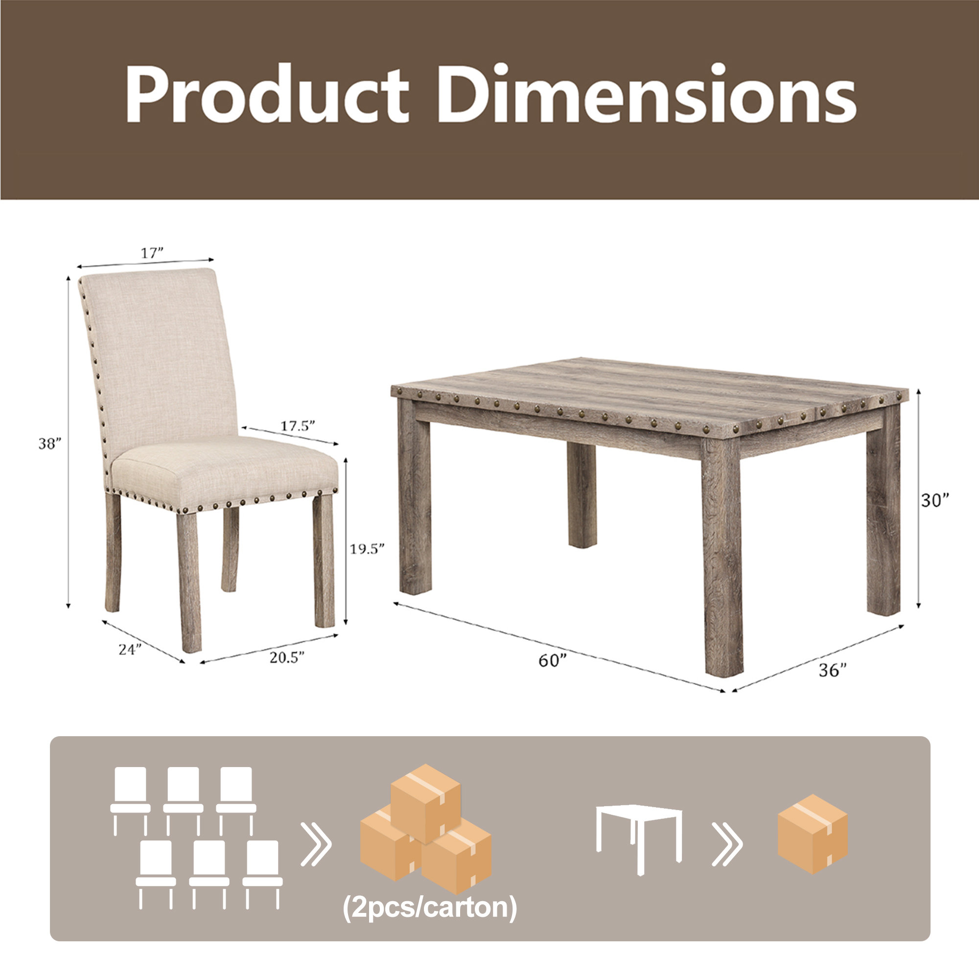 Fort Trinette 7 - Piece Dining Set