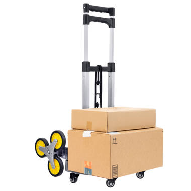 Fast delivery, goods delivery, hand truck, moving box, package