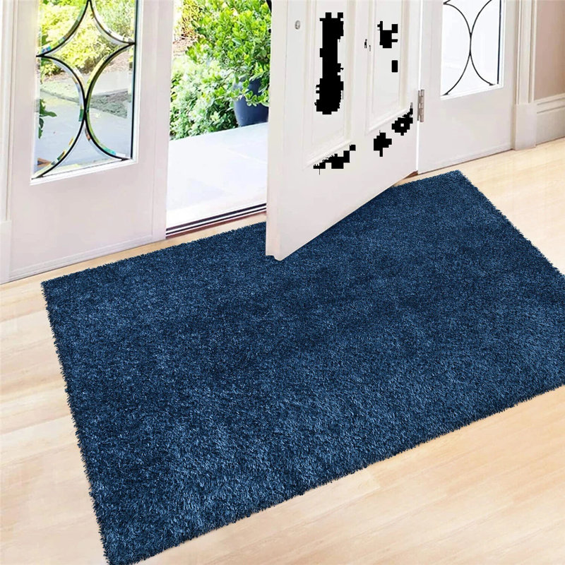 Solid Colour Shag Area Rug, Rectangle 60 x 110cm
