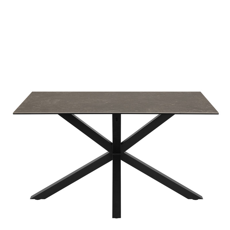 Heaven Metal Base Dining Table, Black