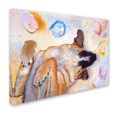 « dog rêves », reproduction d’art sur toile tendue
