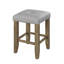 Ensemble de tabourets transitionnels à hauteur de comptoir 2 pièces, meubles de cuisine en bois avec siège en similicuir gris et gris