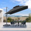 Parasol en porte-à-faux carré avec base en ardoise océanique 10 pi x 10 pi Karnesha-1198483469-1204464825