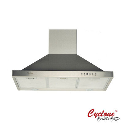 Cyclone 36" Stainless Steel 450 CFM Ducted (Vented) Wall Range Hood with Mesh Filter
