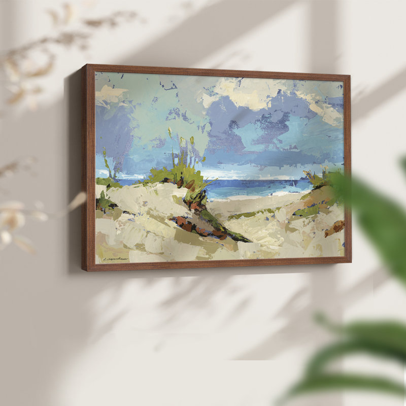 Dunes II -Framed Print - Restickable, Walnut, 11" H x 14" W