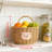 6.7 Inch Hand Woven Wicker Basket with Handle and Cute Bear Applique - Can be used to store kitchen essentials, Multi-functional Mini Storage Basket-1307792143