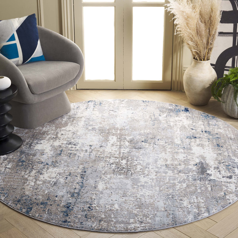 Vogue Performance Abstract Rug, Round 6'7"