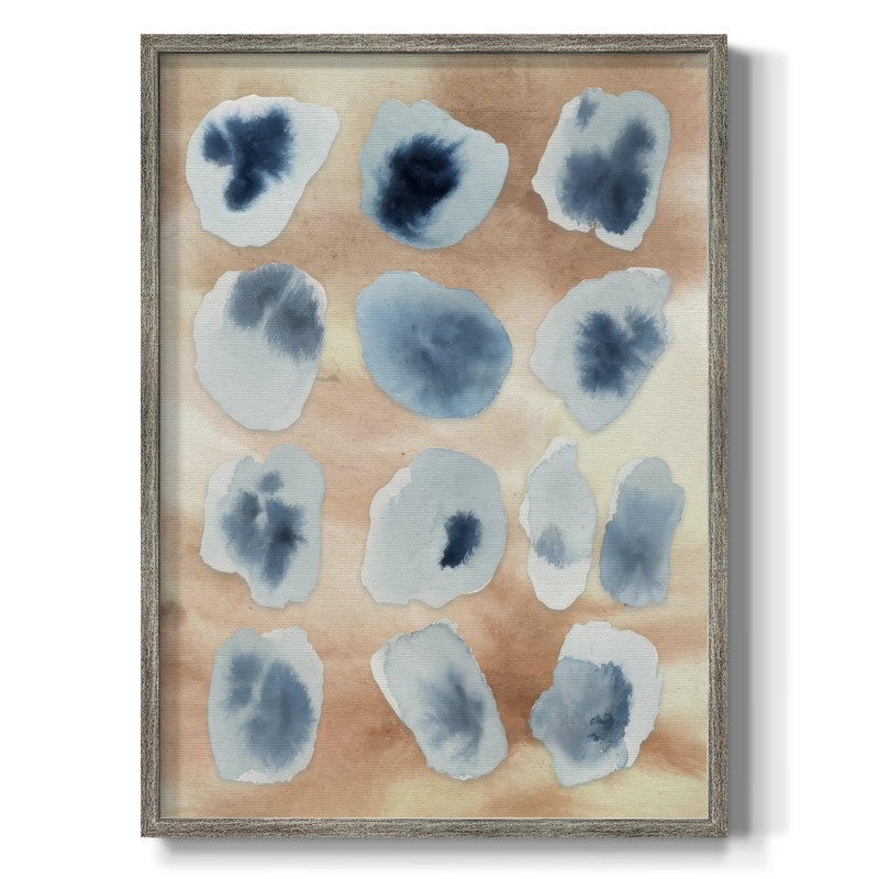 «Tile Serenity Fragments I», reproduction encadrée - bois massif, H 11 po x l 9 po