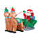 Emila Christmas Inflatable Santa on Sleigh with Reindeers and Gift Boxes