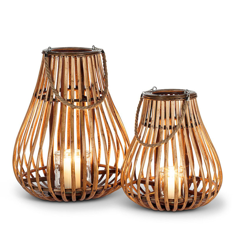 Tabletop Lantern, 15" H x 8" W x 8" D