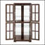 Vitrine antique avec portes en verre et tablettes réglables, parfaite pour mettre en valeur des objets de collection et ajouter de l'élégance à n'importe quelle pièce.-1399450698