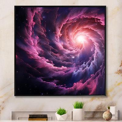 Abstrait galaxie mauve abstraite VI - art abstrait spirales murales