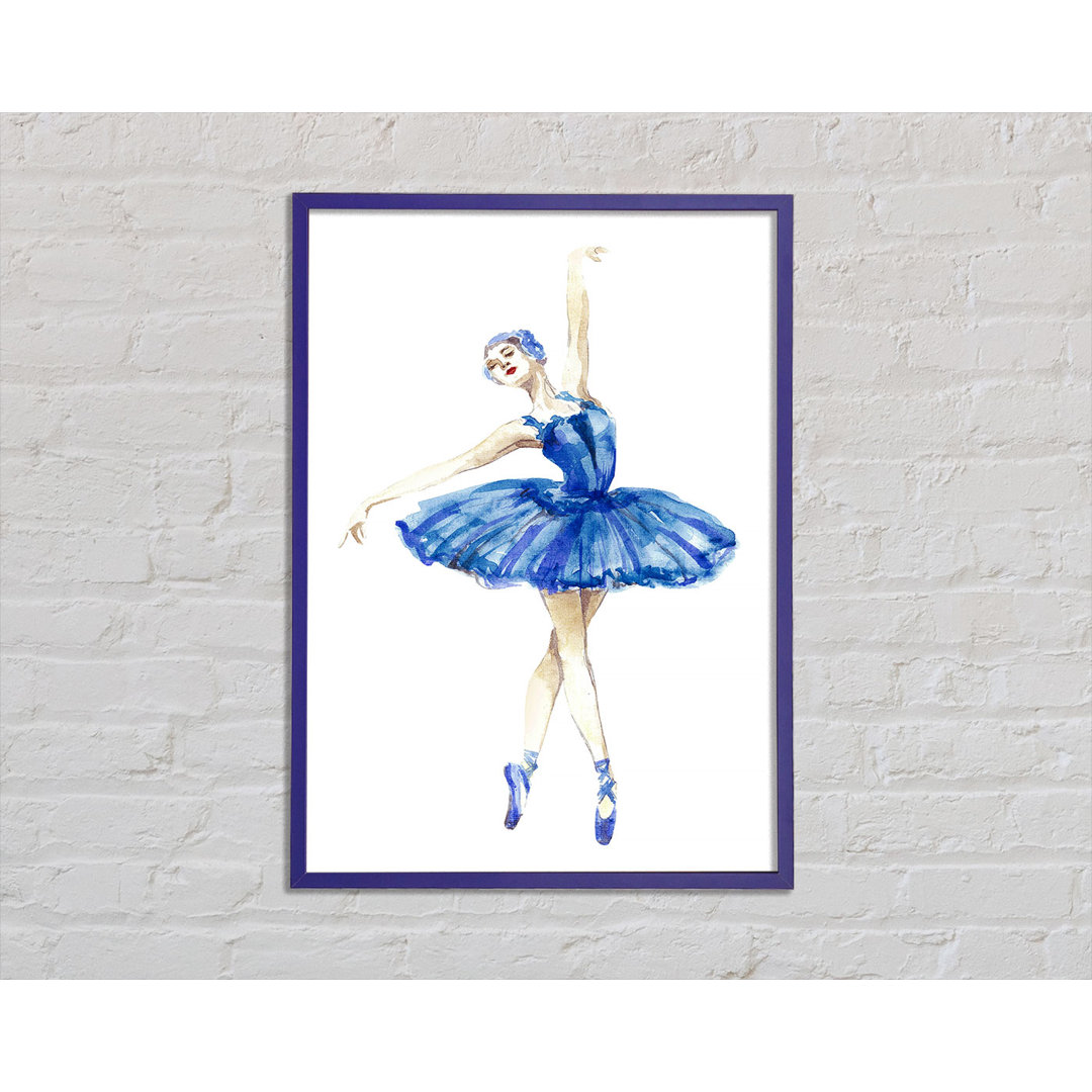 Nawrocki Blue Ballerina 4 Gerahmter Druck Wandkunst