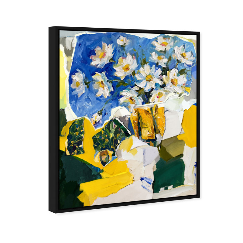 Sunshine And Flowers Print by Oliver Gal, 25"H x 31"W, Black Floater Frame