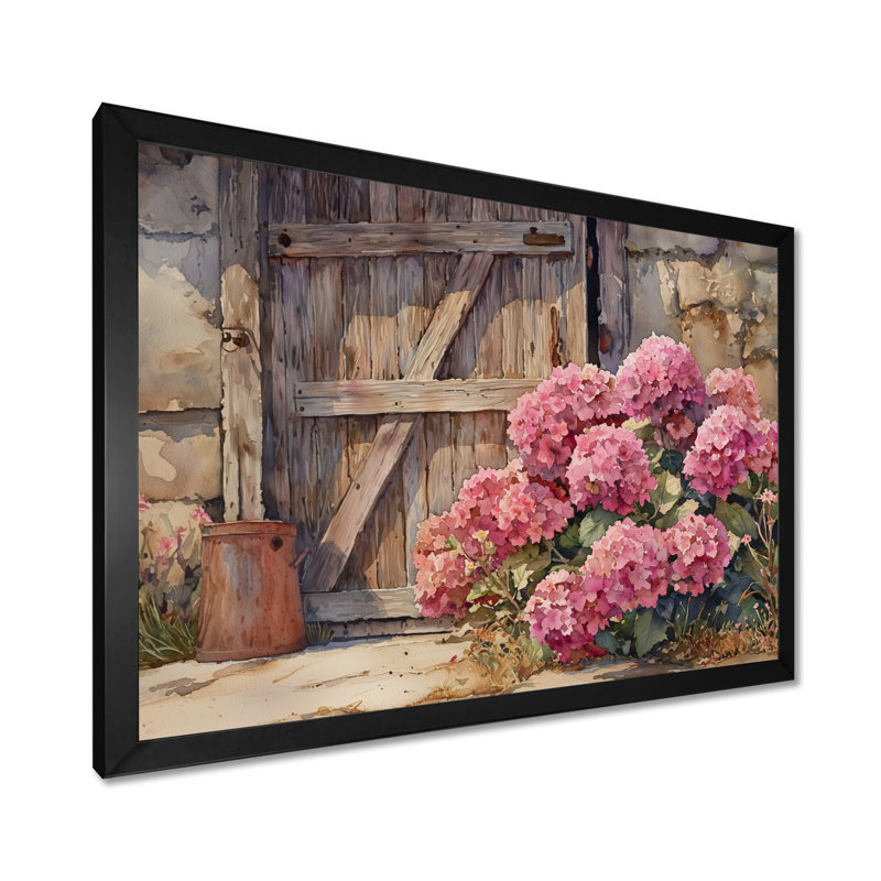 Isabea - Floral Wall Art, Reproduction encadrée d'une seule photo, H 30 po x l 40 po, Noir, noir, noir, noir