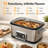 12-in-1 Programmable 8 Quart Slow Cooker with Timer, Temp Control and Auto Shut Off, Steaming Rack and Glass Lid