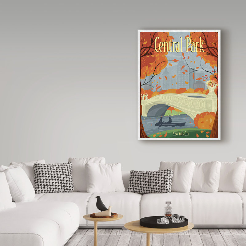 «Central Park» par Croswell, impression sur toile tendue, H 19 po x l 14 po