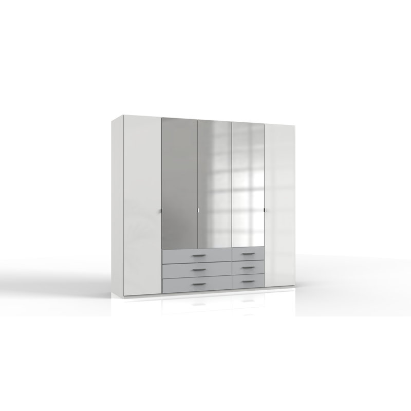 Shuford 6 Door Manufactured Wood Wardrobe, 210cm H x 225cm W x 58cm D