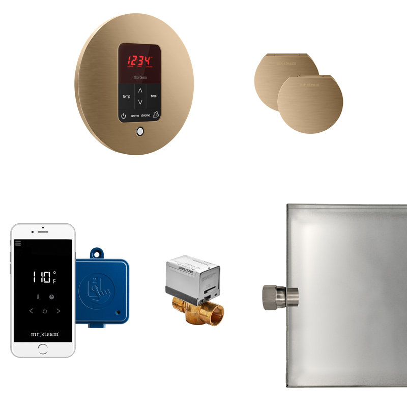 Ensemble de générateur de vapeur rond Butler Max, Bronze brossé