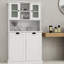 Armoire de buanderie avec peinture - blanc et tablettes réglables attrayantes pour optimiser l'espace-1829871091