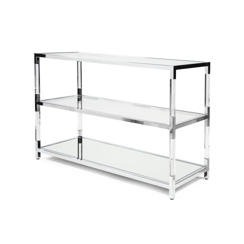 Mebane 47.5'' Glass Top Console Table