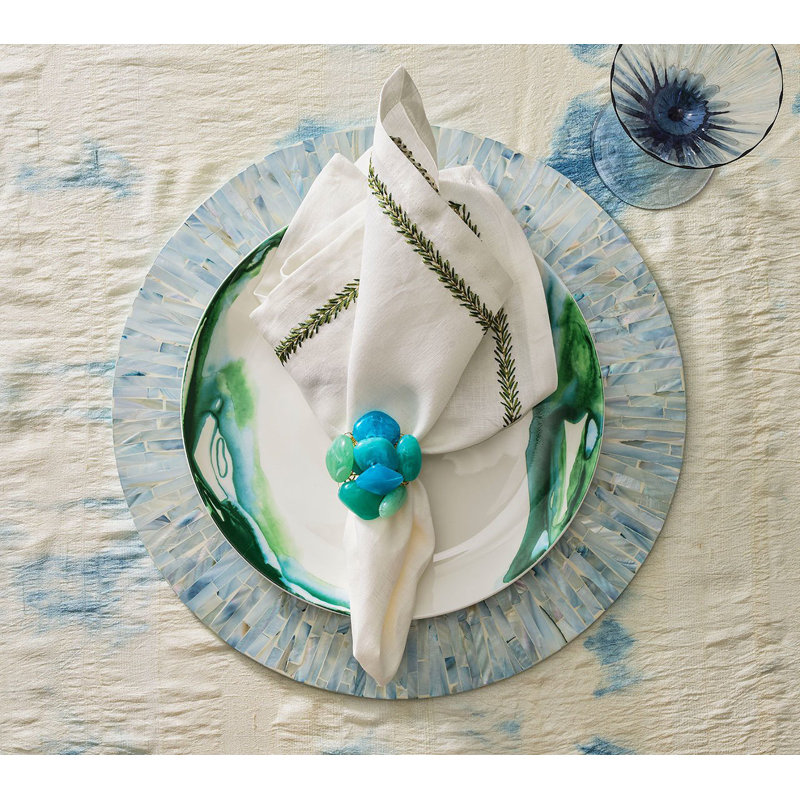Sea Stone Napkin Ring, Pink