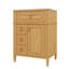 Meuble-lavabo de 24 po avec lavabo, meuble-lavabo en bois avec tiroir rabattable et 2 tiroirs à fermeture en douceur