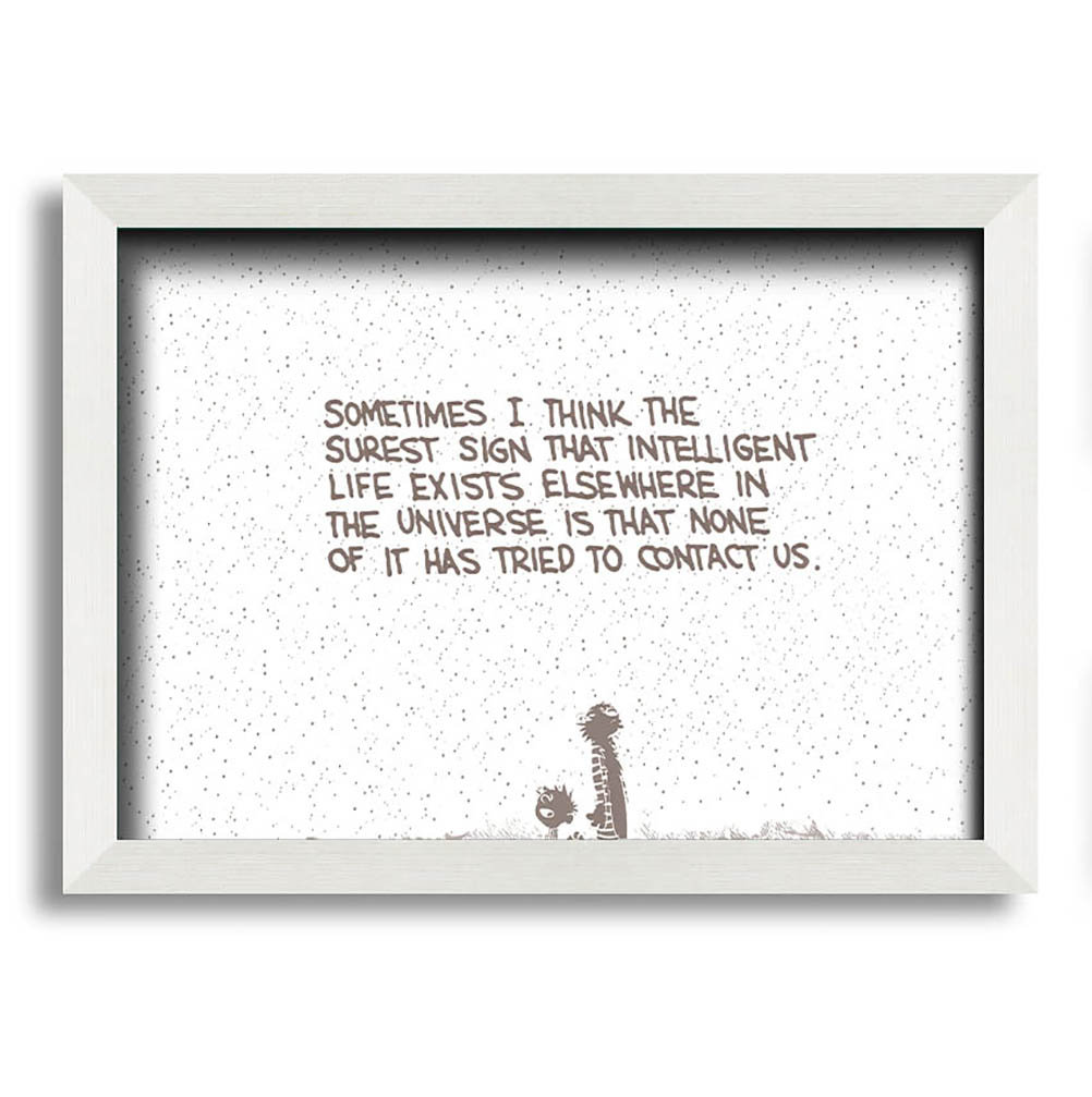 Canaseraga Funny Quote Sometimes I Think The Surest Sign Pink Framed Print Wall Art