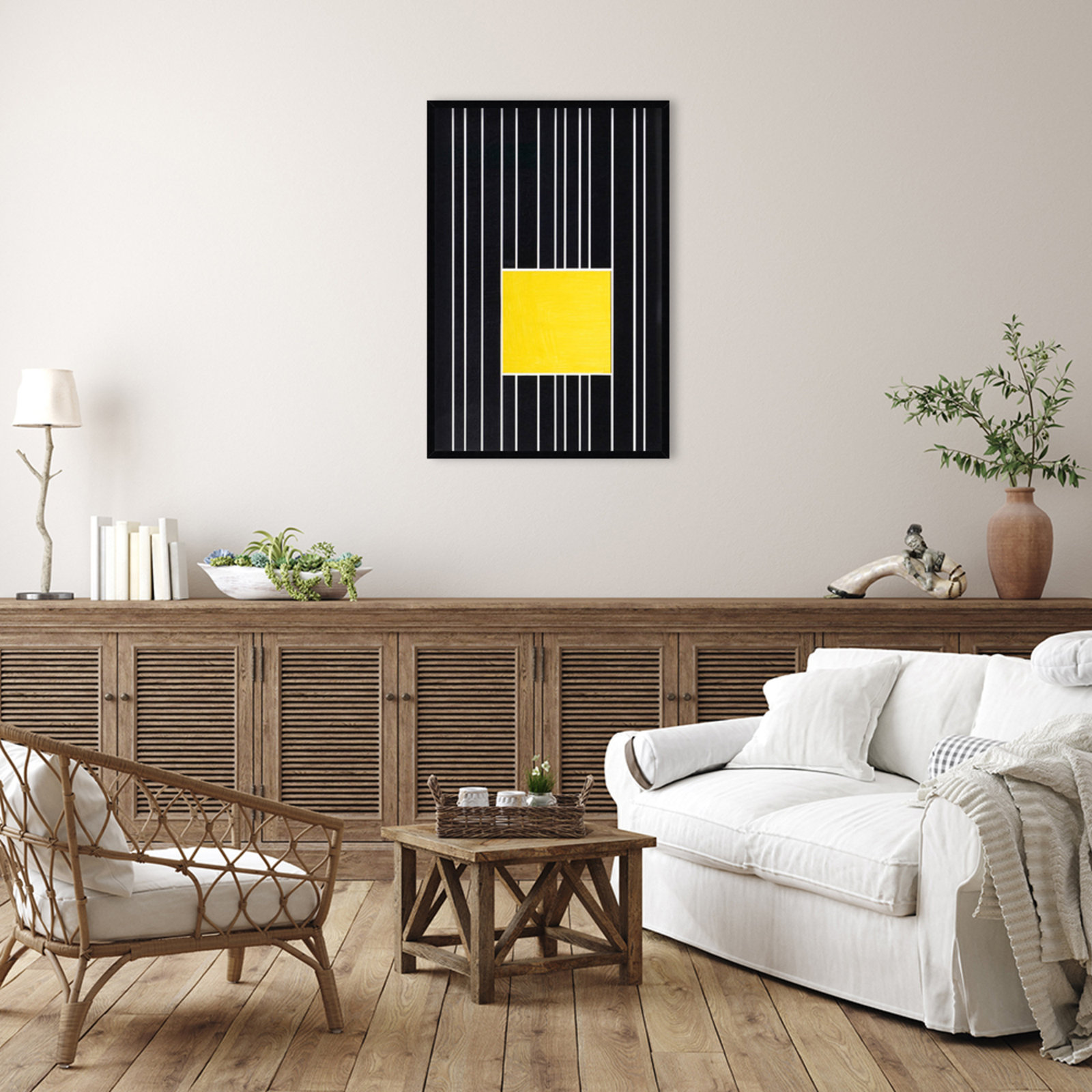 Yellow Box Self Storage by Alex Dunn, Black, 41" H x 28" W