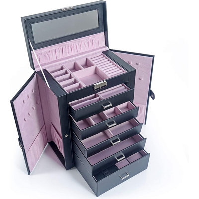 Leather Jewellery Box + Drawers