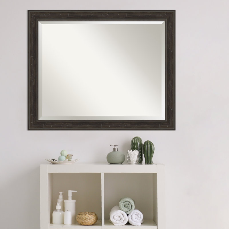 Mcbrayer Flat Mirror, 26" x 32", Dark Bronze