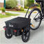 Remorque de cargaison de vélo Aosom avec boîte amovible et couvercle imperméable, remorque de chariot de vélo avec deux roues de 16 po