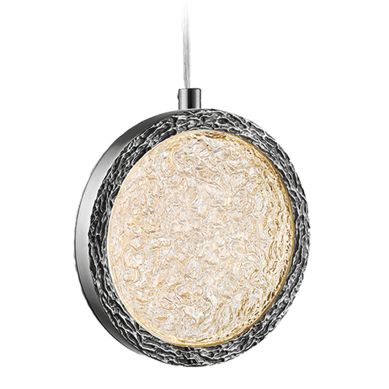 Bottega 1 - Light LED Pendant, Polished Nickel, 10" H x 10" W x 10"D