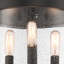 Matte Black 3 - Bulb Outdoor Flush Mount