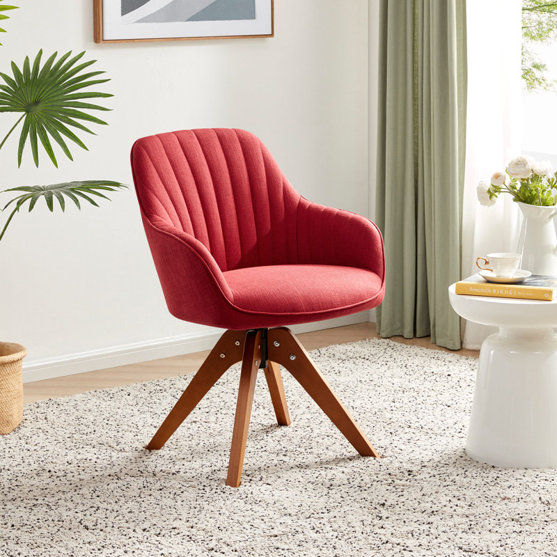 Fauteuil large 22,44 po Anyra, Mélange de polyester rouge