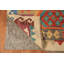 Tapis orange en laine réversible Kilim 8 x 11