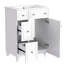 Meuble-lavabo de 24 pouces avec lavabo en céramique. Gain de place pour les salles de bain. 2 tiroirs, 1 porte. Fabrication. Armoire blanche de 24 po. Petits espaces.-1964966213