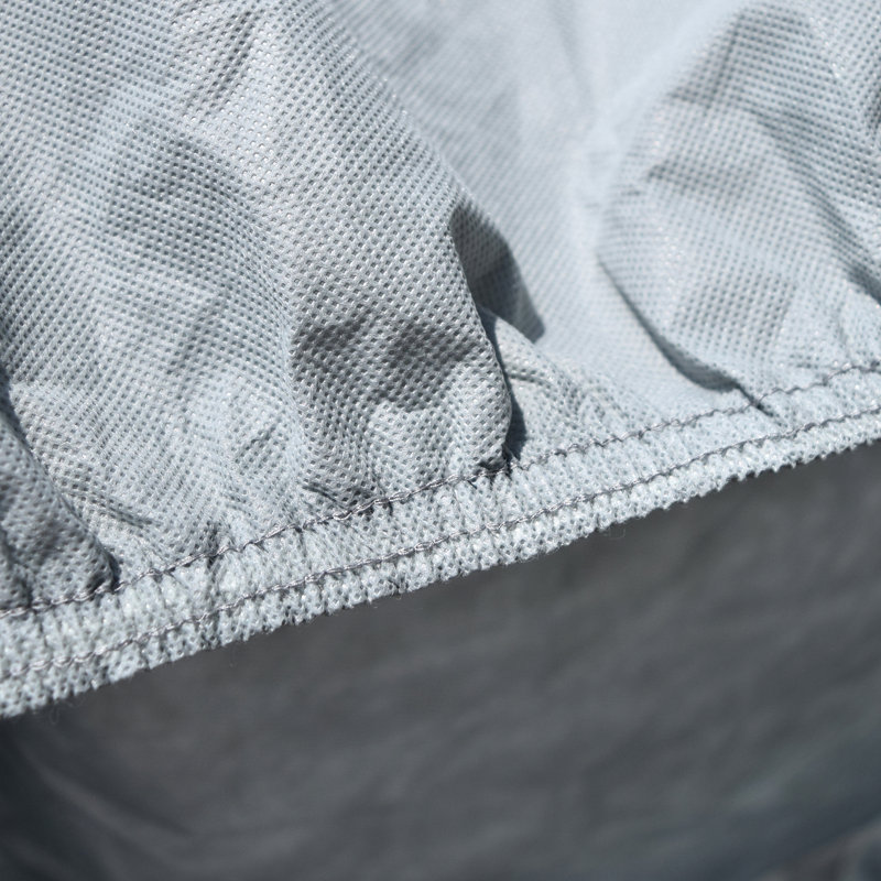 Gray Polypropylene Car Cover for Dust and UV Protection