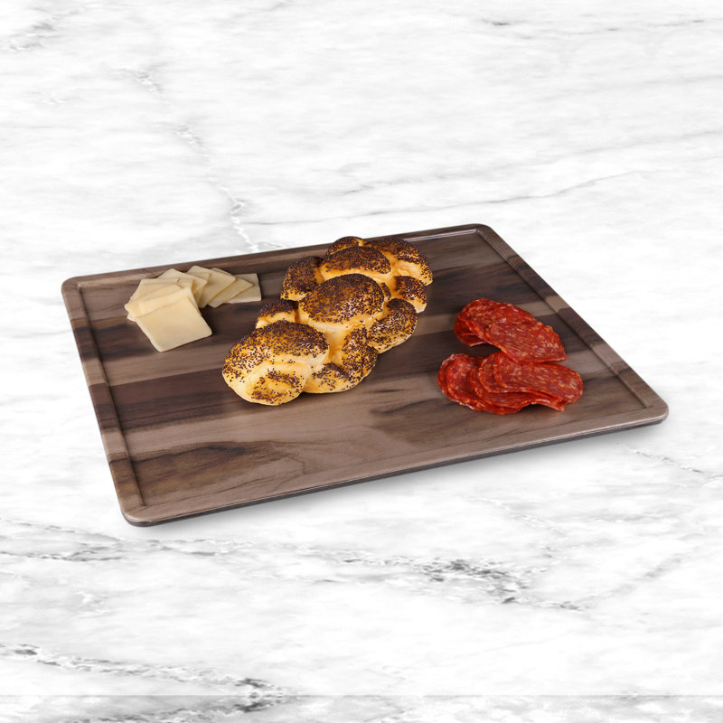 Planche à fromage en mélamine Fo Bwa, Hickory, H 0,5 po x l 15 po x P 12 po