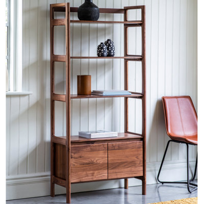 Joe 172.5cm H x 80cm W Solid Wood Etagere Bookcase