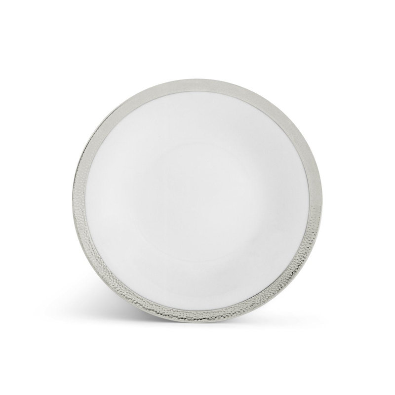 Smith Handmade Porcelain Salad/Dessert Plate, Platinum