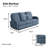 Hallstead Manual Reclining Sofa 79.6 Soft Modern Drop Down Cupholders w/ USB A + C Power Curved Arm Pocket Coil Comfort Easy Assembly-1805638493